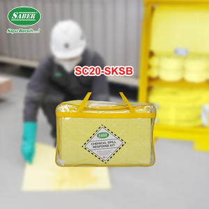 Kit de Emergencia para Derrames Químicos de 20L con Caja de Almacenamiento Transparente para Seguridad en el Lugar de Trabajo - Product Image 3