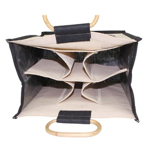 ถุงใส่ขวดผ้าฝ้ายปอกระเจาถุงไวน์หกขวดทำจากผ้าฝ้ายพิมพ์ลายออกแบบได้ตามต้องการเป็นมิตรกับสิ่งแวดล้อม - Product Image 2