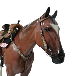 High Quality DD Leather Equestrian Breast Collar Set Black Brown Tan Colors Assorted Sizes Horse <b>Boots</b> Head Stall Variety Hairon - Product Image 2