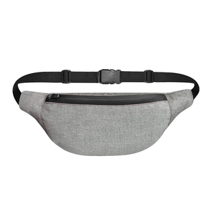 Sac banane léger en toile imperméable, sacoche de sport à bandoulière réglable avec fermeture éclair, idéal pour les voyages, personnalisable avec logo - Product Image 4