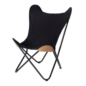 <b>Black</b> Canvas Butterfly Leather <b>Chair</b> Stand Genuine Buff Leather Butterfly <b>Chair</b> Replacement Butterfly <b>Chair</b> - Product Image 1