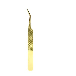 Pinzas de Precisión para Pestañas de Acero Inoxidable con Punta Lisa de 10 mm, Herramientas Profesionales para Aplicación de Pestañas de Volumen, Ryzer Studio - Product Image 3