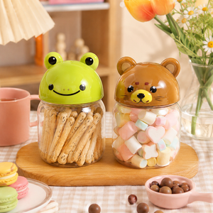 Custom 450ml Food Grade PET Candy Jar with Cartoon Animal Cap for Kids Snacks and Food Packaging Vietnam Manufacturer - Product Image 5