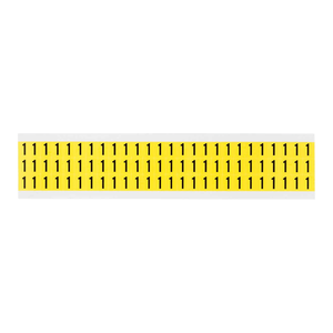Étiquettes adhésives repositionnables Brady 0,375 po noires sur fond jaune pour l'identification des équipements - Product Image 3