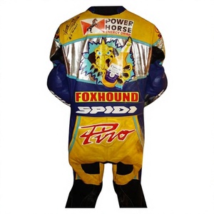 ชุดแข่งรถมอเตอร์ไซค์ Fabrizio Pirovano Zuzuki WSBK 1 ชิ้น ทำจากหนังวัว/หนังจิงโจ้ สำหรับขับขี่มอเตอร์ไซค์/จั๊มสูทสำหรับนักขี่มอเตอร์ไซค์/ชุดสำหรับนักขี่มอเตอร์ไซค์ระดับมืออาชีพ - Product Image 2