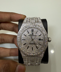 Best Quality Luxury Full Iced Moissanite <b>Diamond</b> <b>Watch</b> for Parties Weddings and Fashion Shows from India - Product Image 2