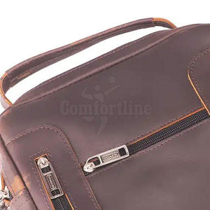 Sac bandoulière en cuir véritable personnalisé, vente en gros, sac messager tendance pour hommes et femmes, idéal pour les voyages et l'usage quotidien - Product Image 6
