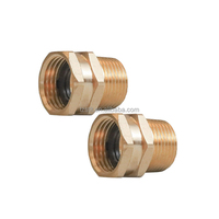 Adaptateur de jardin en laiton, filetage femelle GHT 3/4 pouce vers filetage mâle NPT 3/4 pouce