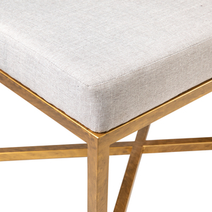 Modern Minimalist Iron <b>Bench</b> with Upholstered Seat Eco-Friendly and Durable for Dining Area - Product Image 6