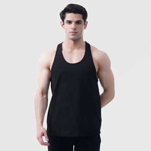 Men's <b>Black</b> 100% Cotton V-Neck Tank Top Solid <b>Knitted</b> Breathable Casual <b>Vest</b> - Product Image 5