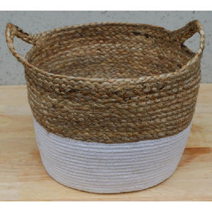Panier artisanal durable au design élégant – Organisateur en jute naturel pour étagères, armoires et présentoirs de table - Product Image 5