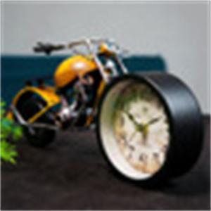 Color Motorcycle Toy Model Metal Craft with <b>Clock</b> - Product Image 3