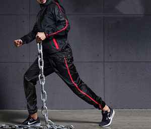 Combinaisons de sport en spandex personnalisables en gros pour hommes et femmes, amincissantes, séchage rapide, taille élastique - Product Image 4