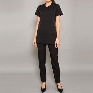 Uniforme de Barbier de Haute Qualité, Tenue Professionnelle pour Coiffeur, Vêtement de Salon Anti-Plis Respirant et Confortable, Robe de Barbier et de Salon - Product Image 6