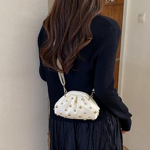 Women's Custom Brand for Rhinestone Shoulder Bag Pleated Crossbody Purse Chain Strap Fashion <b>Handbag</b> for Party - Product Image 2