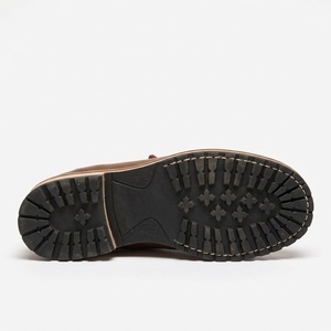 Men's Vintage Tan Lace-Up <b>Walking</b> <b>Shoes</b> Round Toe Chunky Sole Cow Leather <b>Waterproof</b> <b>Lightweight</b> Solid Summer Autumn - Product Image 2