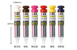 HIGHTIDE PENCO 8-Color <b>Crayon</b> FT058 | Retractable Multi-Color Design | American Retro Style | Portable Art Tool - Product Image 6