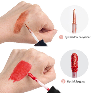5 Colors 2-in-1 Matte Lip Gloss & Shimmer Eyeshadow, Dual-Ended Liquid Makeup Wand - Product Image 4