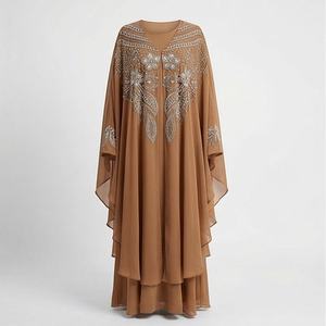 Vestido Abaya de Talla Grande de Primera Calidad, Chifón Transpirable para Mujer, Vestido de Noche Elegante para Fiesta, Nueva Moda Islámica Modesta - Product Image 1