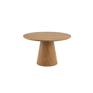 Ensemble de salle à manger en teck artisanal de luxe ARTERRA, table ronde sur piétement moderne et chaises pour restaurant - Product Image 3