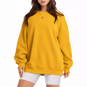 Ladies <b>Sweatshirt</b> for Women <b>Plain</b> Solid Crewneck Pullover Soft Fabric Relaxed Fit Cozy Winter Casual Outfit - Product Image 2