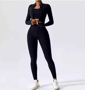 Conjunto de Yoga para Mujer, Estilo Único, Cómodo, Superventas, Diseño Sólido, Transpirable, Ecológico, Ligero, de 2 Piezas - Product Image 2