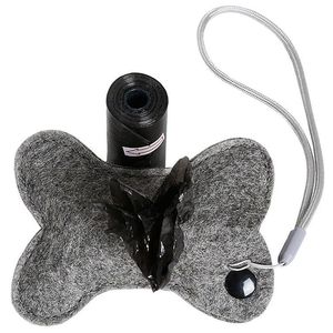 ที่เก็บถุงขยะสำหรับสัตว์เลี้ยงรูปทรงสุนัข ทำจากผ้าฟลีซ พร้อมม้วนถุง 2 ม้วน สะดวกสำหรับการกำจัดของเสียสัตว์เลี้ยง - Product Image 6