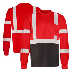 T-shirt de travail pour homme à manches longues, protection solaire, respirant, réfléchissant, vêtements de sécurité pour la construction, t-shirts d'été - Product Image 1