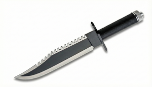 Cuchillo Rambo hecho a mano con hoja de acero inoxidable 440c y funda de cuero para camping y supervivencia - Product Image 5