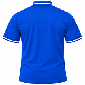 เสื้อโปโลสีน้ำเงินรอยัลสำหรับผู้ชาย แบรนด์ Phi Beta Sigma ปักลายตราสัญลักษณ์ แขนสั้น คอเสื้อแบบมีปลาย  สำหรับกลุ่มพี่น้อง  วิทยาลัย  ลำลอง  ทีมกรีก - Product Image 4