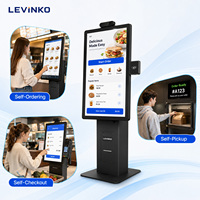 Nouveau terminal de paiement mural tactile capacitif de 21,5 pouces, borne de commande en libre-service pour hôpital