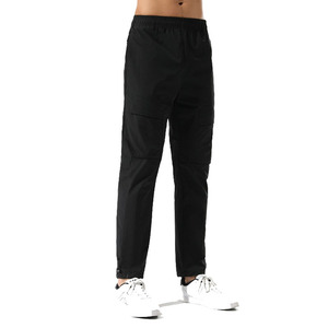 Men Black Sweatpants Elastic Waist Quick Dry Lightweight Joggers with Multiple Pockets Casual <b>Summer</b> <b>Pants</b> - Product Image 3