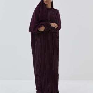 Nueva Abaya Tradicional Islámica Negra para Mujer, Estilo Saudí, Primavera 2026, Dubai, Poliéster Transpirable, Largo hasta el Tobillo, Musulmana - Product Image 6