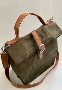 Sac isotherme de transport alimentaire en toile et cuir écologique durable de haute qualité, imperméable, avec fermeture éclair, réutilisable, vente en gros LCLB-0030 - Product Image 3