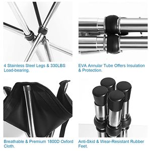 Lightweight Easy Setup Foldable Camping <b>Stool</b> <b>Portable</b> Retractable Folding Chair with Carry Bag for Fishing and Backpacking - Product Image 4