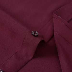 Nouvelle Arrivée Chemise Habillée Décontractée en Coton pour Homme Manches Longues Boutonnée Couleur Unie Tenue de Bureau Formelle Respirante Séchage Rapide - Product Image 5