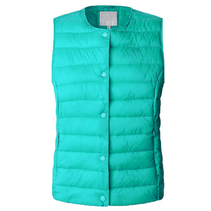 Chaleco acolchado personalizado para mujer, grueso y ligero, sin mangas, con botones, para deportes, estilo juvenil y adulto, chaleco acolchado. - Product Image 2