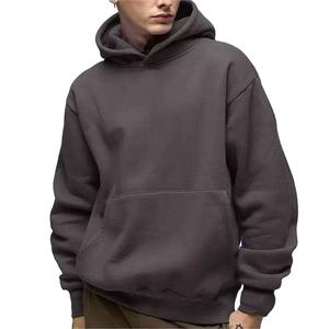 Sudadera con capucha térmica personalizada de alta calidad de fábrica al por mayor, logotipo personalizado de impresión de algodón de gran tamaño con hombros caídos y cremallera completa para hombres - Product Image 1