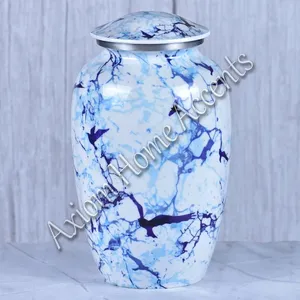 Urna Funeraria de Aluminio de Estilo Moderno de Axiom Home Accents con Elegantes Grabados Florales y Diseño Artesanal - Product Image 6