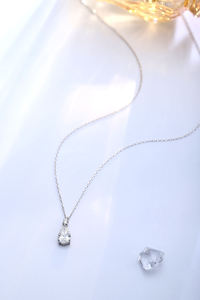 Collier pendentif solitaire en diamant de laboratoire taille poire certifié IGI, en platine ou or blanc 14K 18K, bijoux de mariage classiques pour femme - Product Image 3