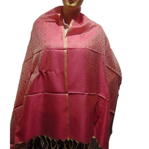 Buy Polyester Indian Twill Silk Scarf Long Jacquard Logo Stole for Summer and Winter Customizable Fans Scarf Online Shopping - Product Image 4