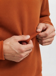 Sweat-shirt en tricot de haute qualité aux couleurs unies, avec col, poignets et ourlet côtelés, offrant un ajustement confortable pour tous les jours - Product Image 4