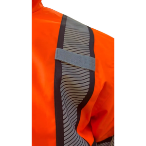 Durable Hi Vis Reflective <b>Jacket</b> Safety Workwear Waterproof Breathable for Construction Road <b>Workers</b> Industrial - Product Image 5