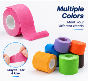 Bande de kinésiologie personnalisée multicolore de 5 cm, imperméable, respirante, en coton, pour le sport, la musculation, produit OEM - Product Image 3