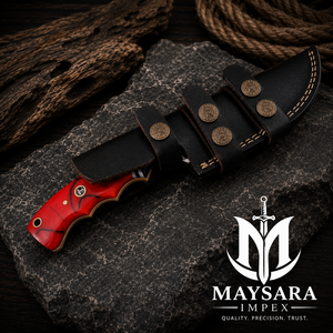 Couteau pliant de poche de haute qualité en acier au carbone avec manche en cuir, tranchant, pour l'extérieur, camping, OEM - Product Image 5