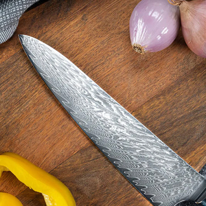 Couteau de Chef de Cuisine THEWIZ CRAFTS en Acier Damas de Haute Qualité, 12 Pouces, pour Droitiers, Manche en Bois Durable, Forgé à la Main, Écologique, Compatible Lave-Vaisselle - Product Image 5