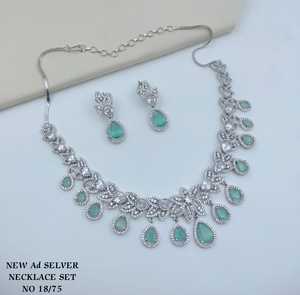 Conjunto de collar de lujo chapado en plata con diamantes americanos, elegante piedra de circonita cúbica rosa en forma de lágrima, joyería nupcial para mujer de alta calidad. - Product Image 4