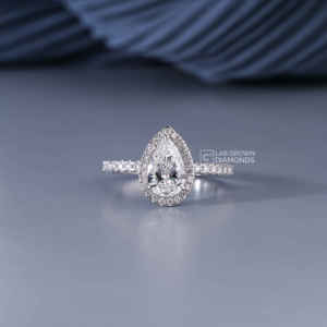 Anillo de Moissanita de Lujo con Corte de Pera para Mujer, Plata de Ley S925, Joyería de Compromiso y Boda, Chapado en Oro Rosa, 1.33ct - Product Image 2