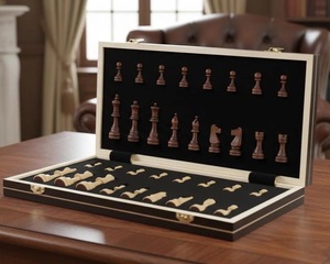 ILAHI's Eco-Friendly Rustic Polished Rectangle <b>Chess</b> <b>Board</b> Game 100% Handmade Pure Wood Animal/Love Style Customized Size <b>Chess</b> - Product Image 4