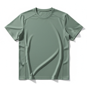 Camiseta Deportiva de Manga Corta para Hombre 2027, Transpirable, 100% Algodón, para Gimnasio, Entrenamiento, Running, Jogging, Secado Rápido, Tallas Grandes, Cuello Alto Tejido - Product Image 2